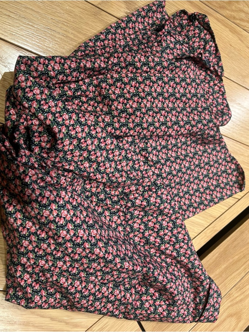 Wildfang Black Shirt with Pink Floral Print - Picture 4 of 4